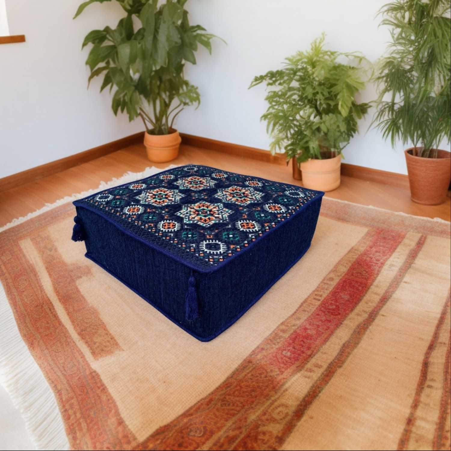 BUKHARA 60 x 60 cm Square Pouffe