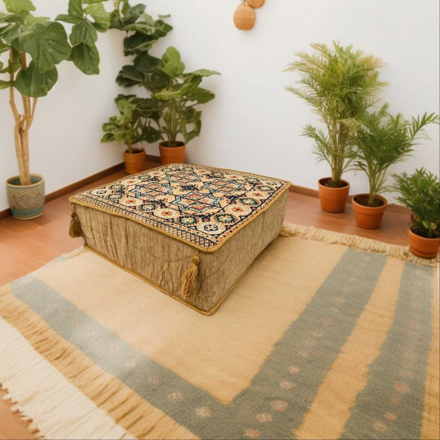 BUKHARA 60 x 60 cm Square Pouffe