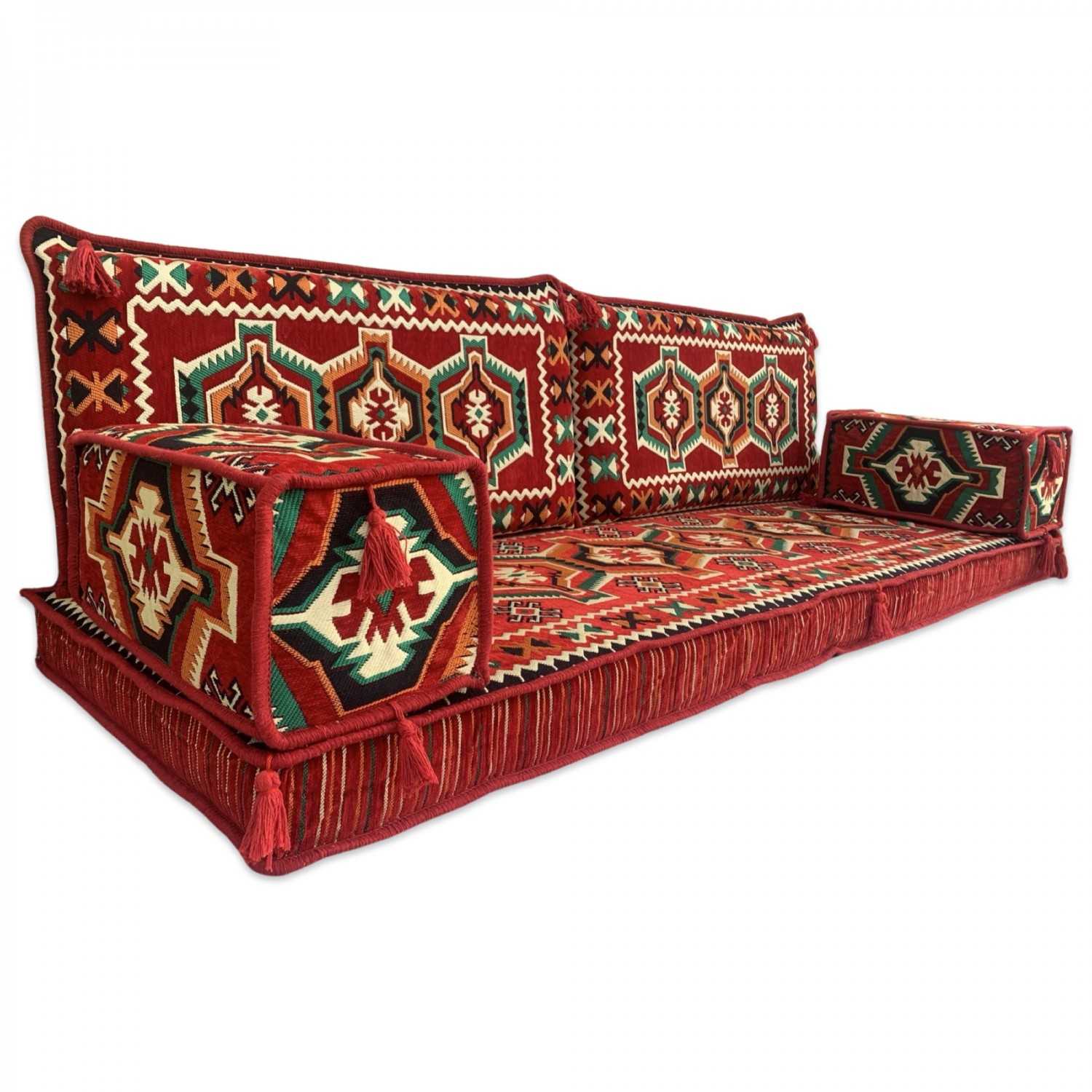 CAUCASIAN Three Seater Majlis Floor Sofa Set