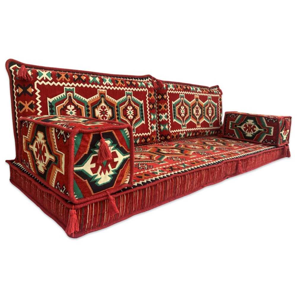 CAUCASIAN Three Seater Majlis Floor Sofa Set