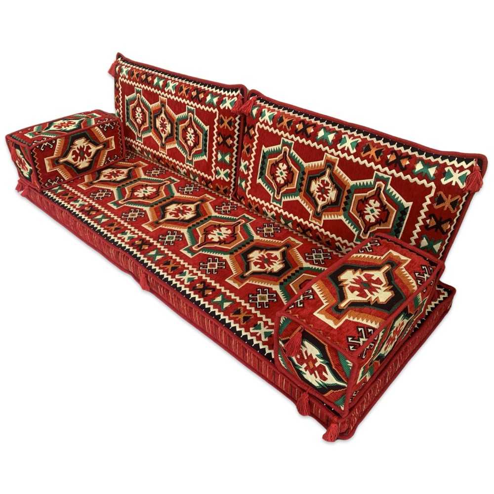 CAUCASIAN Three Seater Majlis Floor Sofa Set