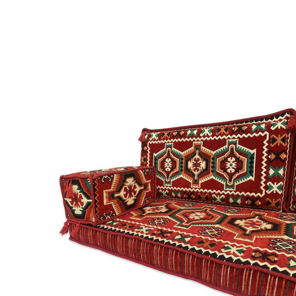 CAUCASIAN Three Seater Majlis Floor Sofa Set