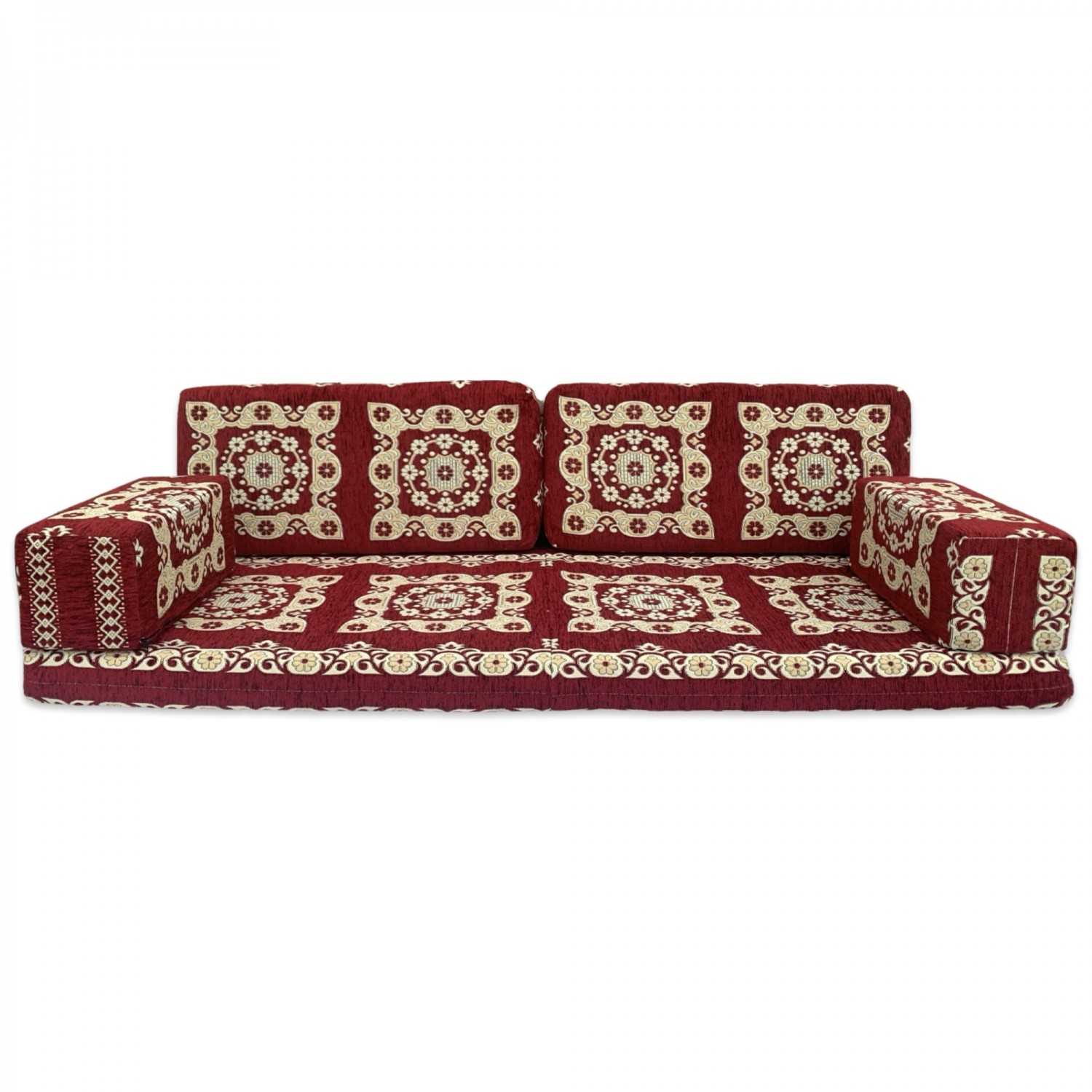 PAPPILON Three Seater Majlis Floor Sofa Set
