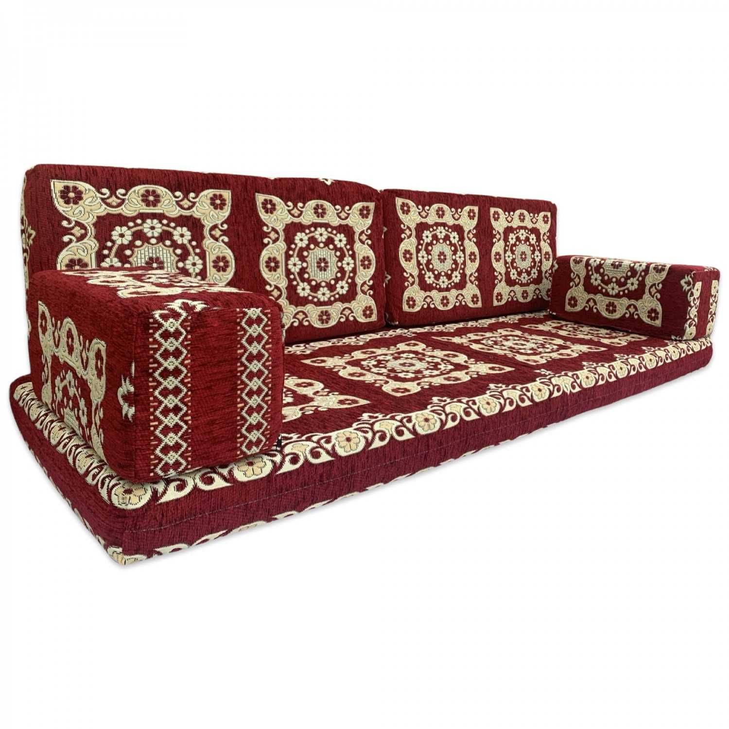 PAPPILON Three Seater Majlis Floor Sofa Set
