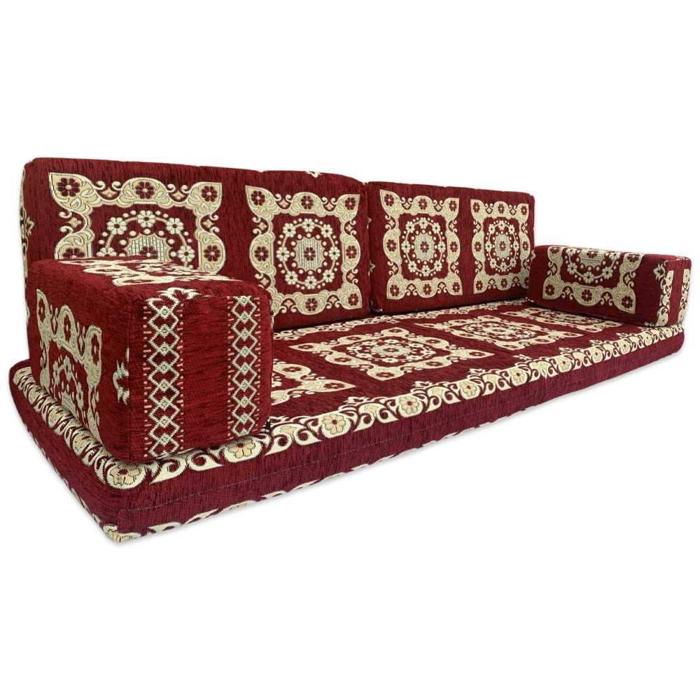 PAPPILON Three Seater Majlis Floor Sofa Set