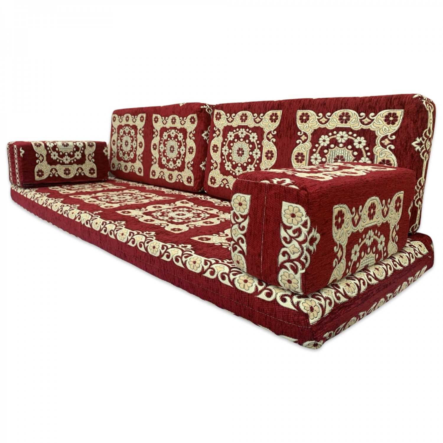 PAPPILON Three Seater Majlis Floor Sofa Set