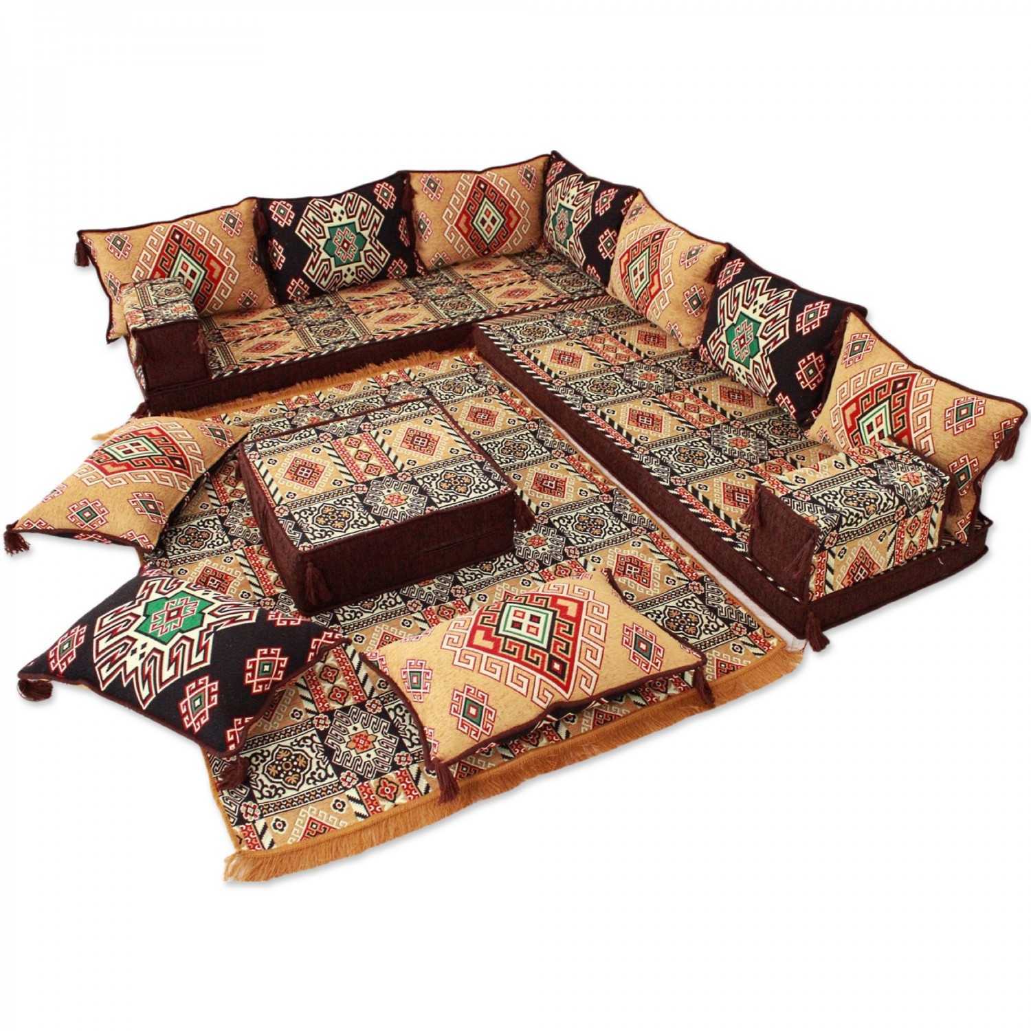 PERSIA Six Seater Corner Floor Sofa Set