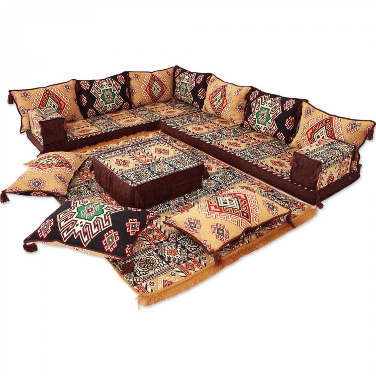 PERSIA Six Seater Corner Floor Sofa Set