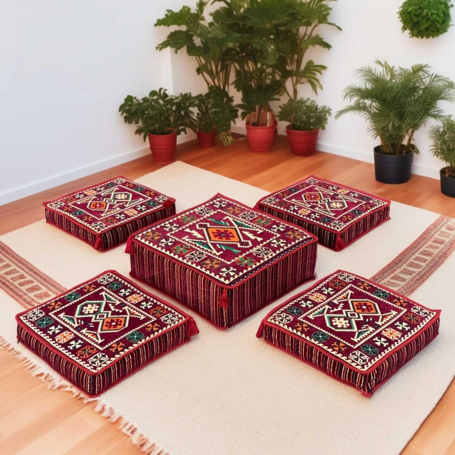 ANATOLIA 5-Piece Combo Floor Cushion Set