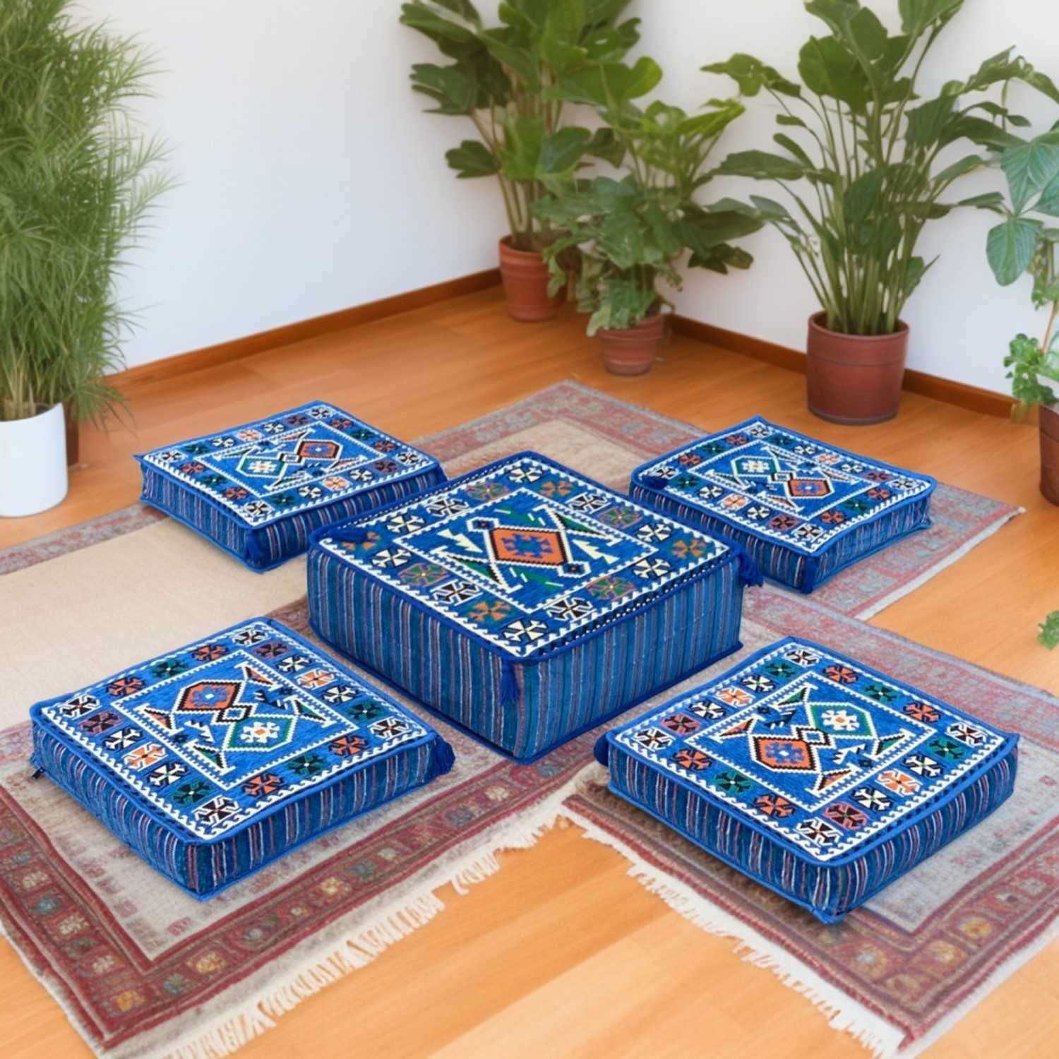 ANATOLIA 5-Piece Combo Floor Cushion Set ANATOLIA 5-Piece Combo Floor Cushion Set