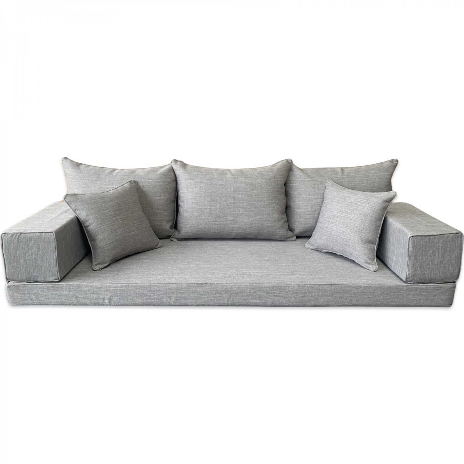 SERENE Three Seater Linen Floor Sofa Set