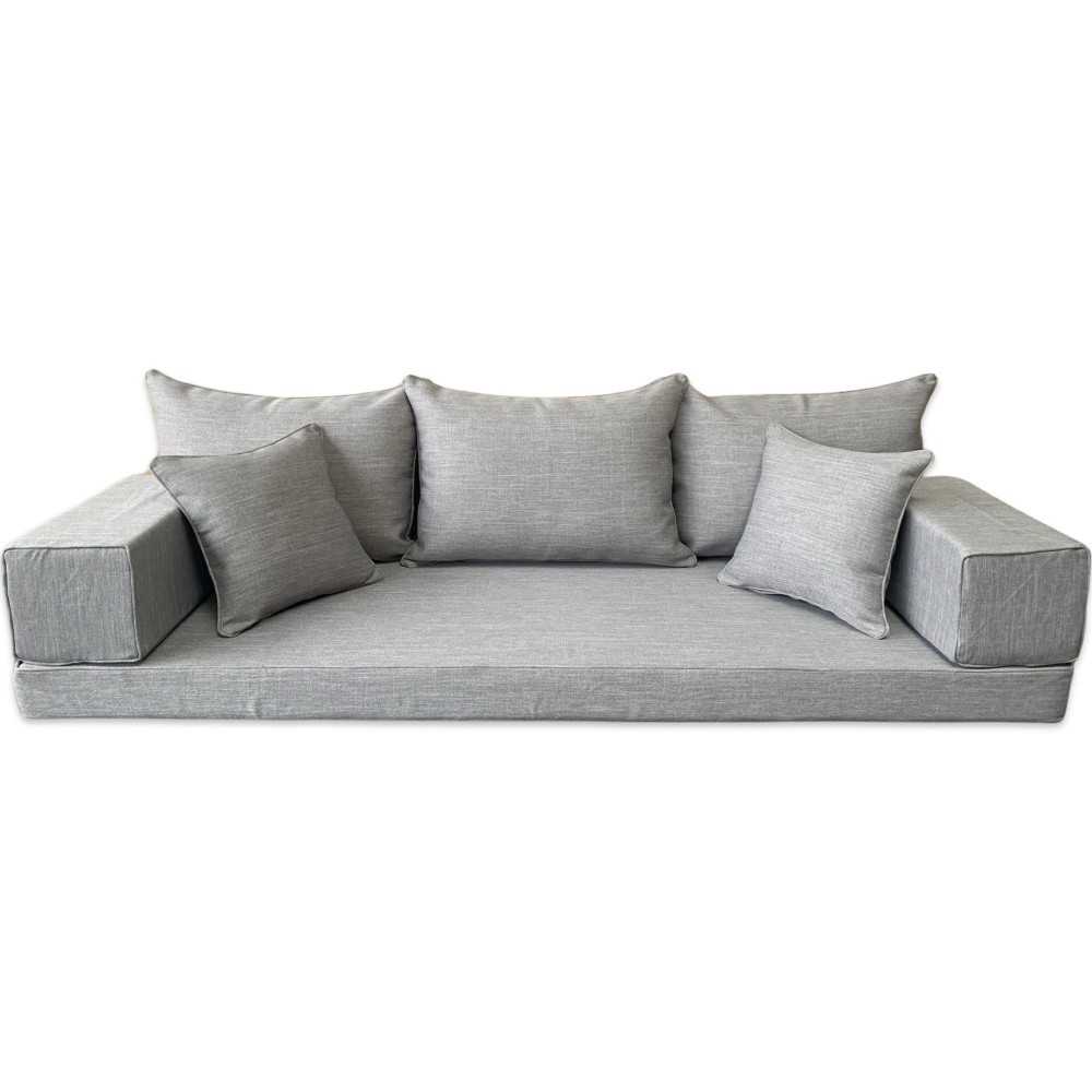 SERENE Three Seater Linen Floor Sofa Set