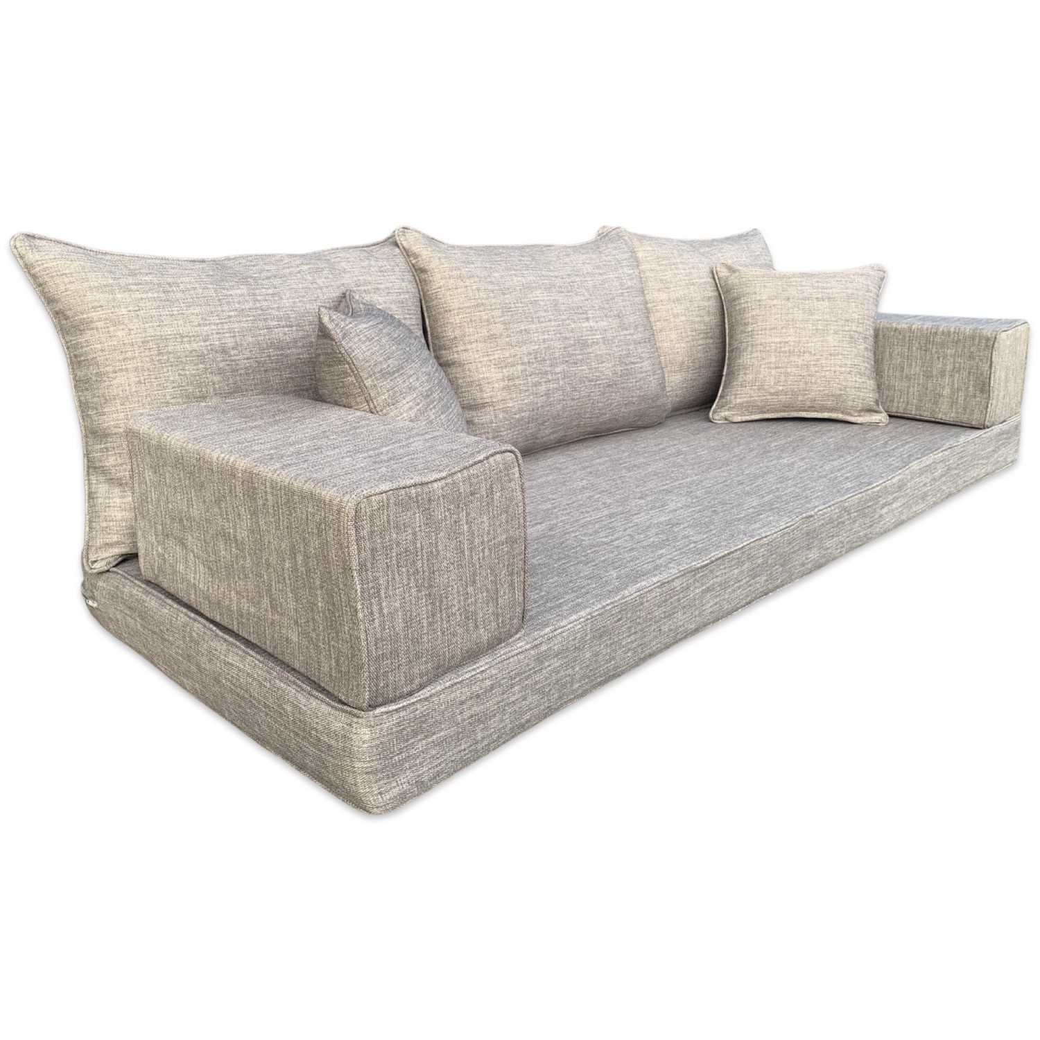 SERENE Three Seater Linen Floor Sofa Set