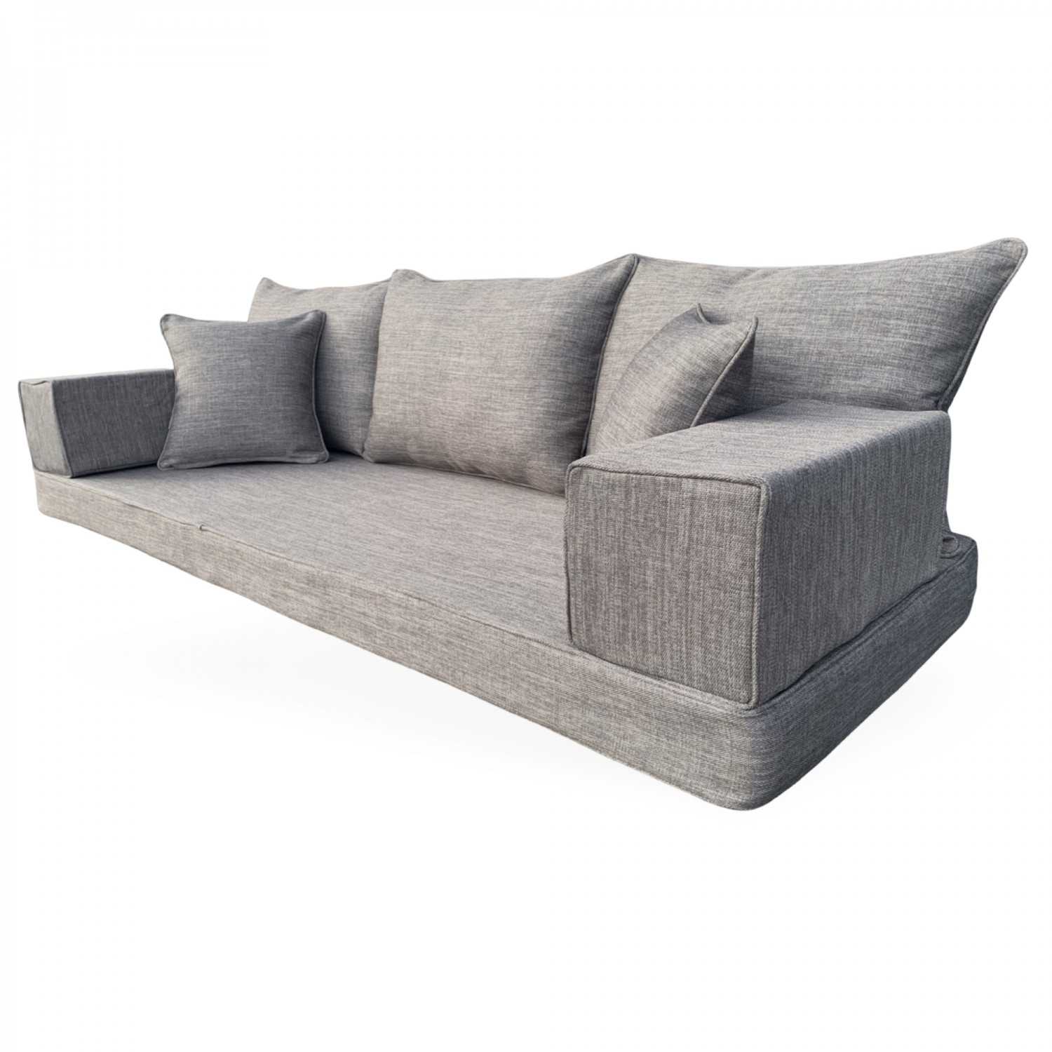 SERENE Three Seater Linen Floor Sofa Set