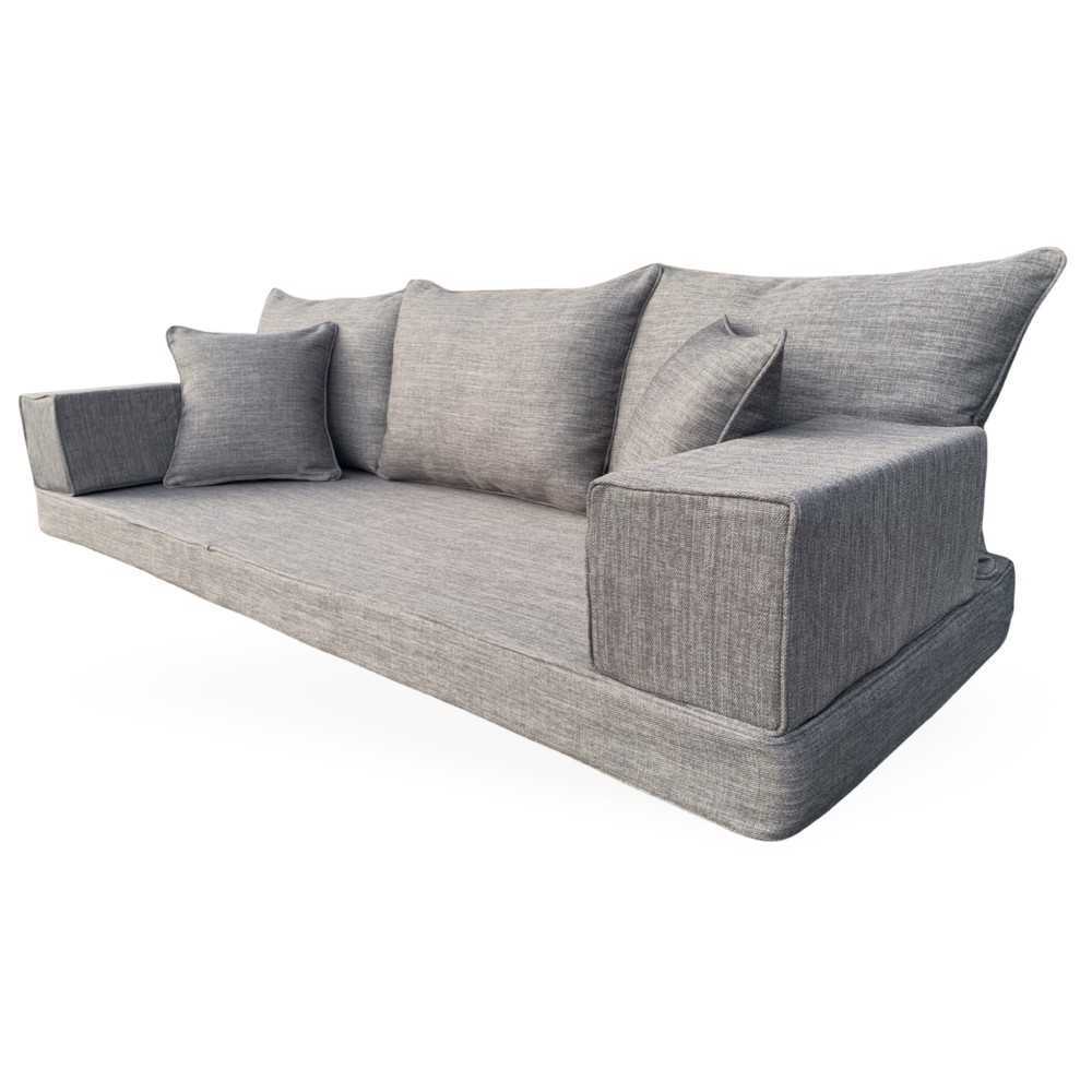 SERENE Three Seater Linen Floor Sofa Set