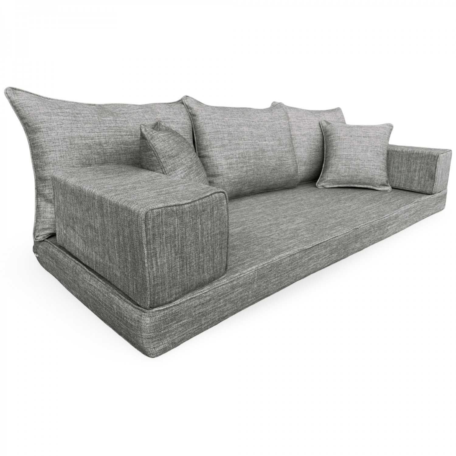 SERENE Three Seater Linen Floor Sofa Set