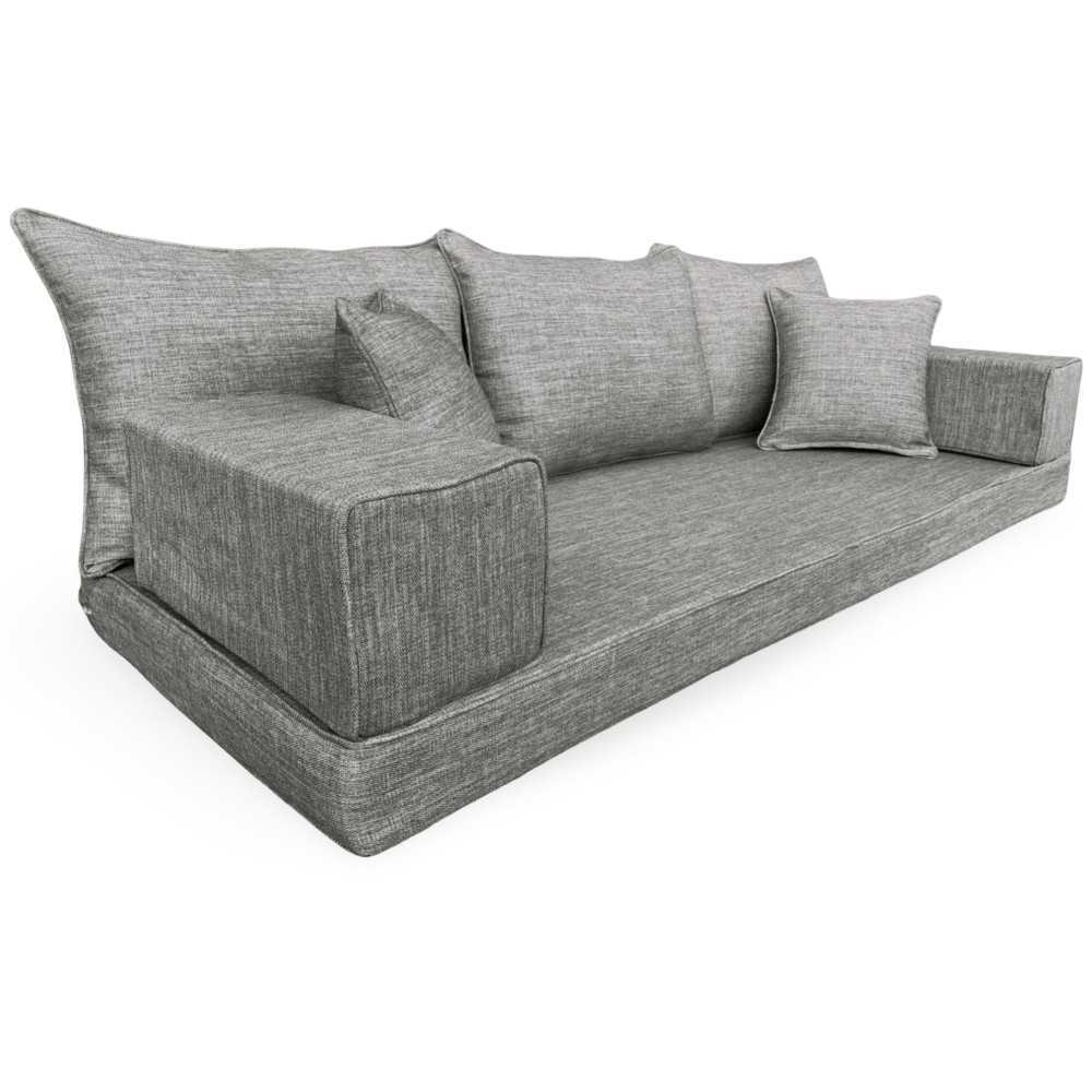 SERENE Three Seater Linen Floor Sofa Set
