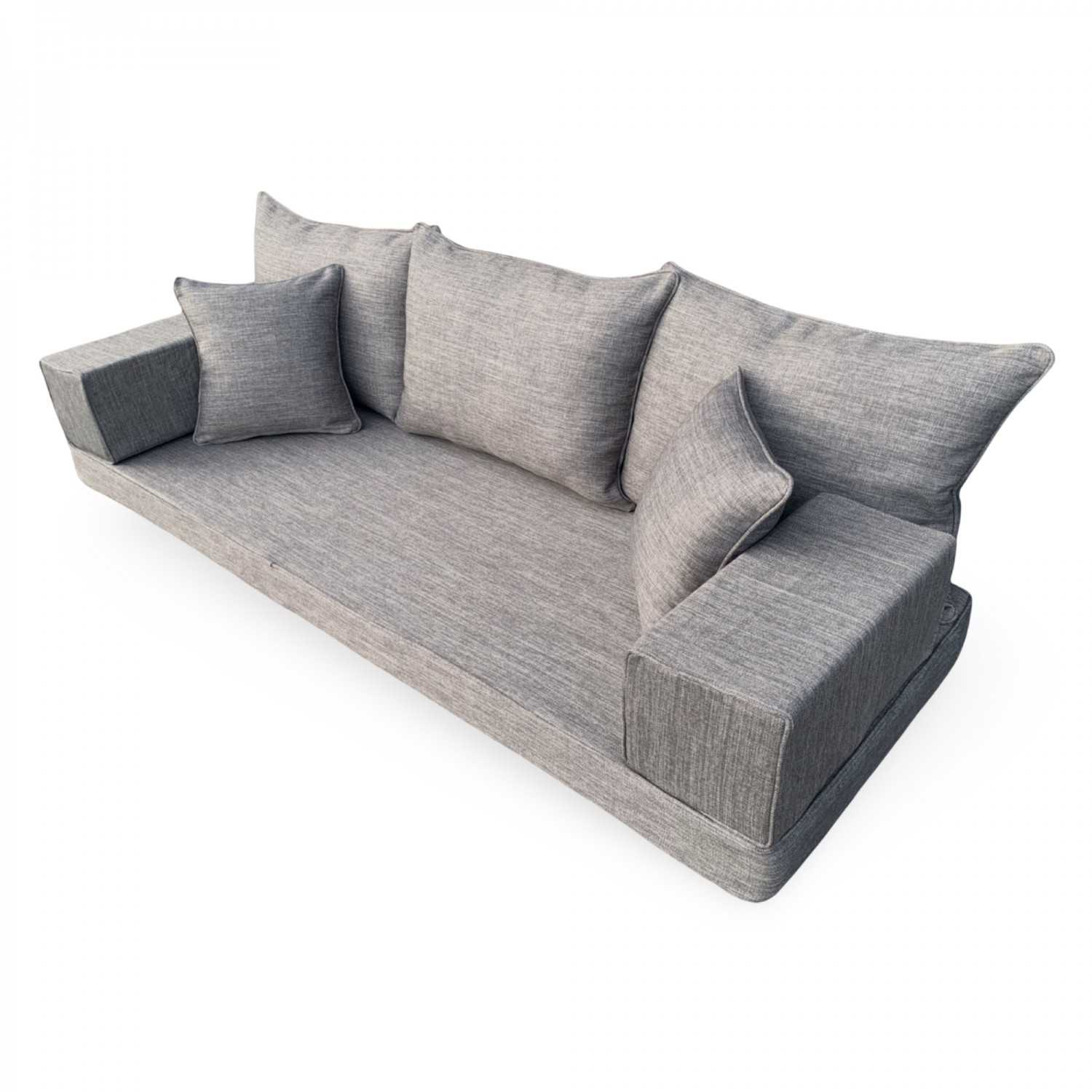 SERENE Three Seater Linen Floor Sofa Set