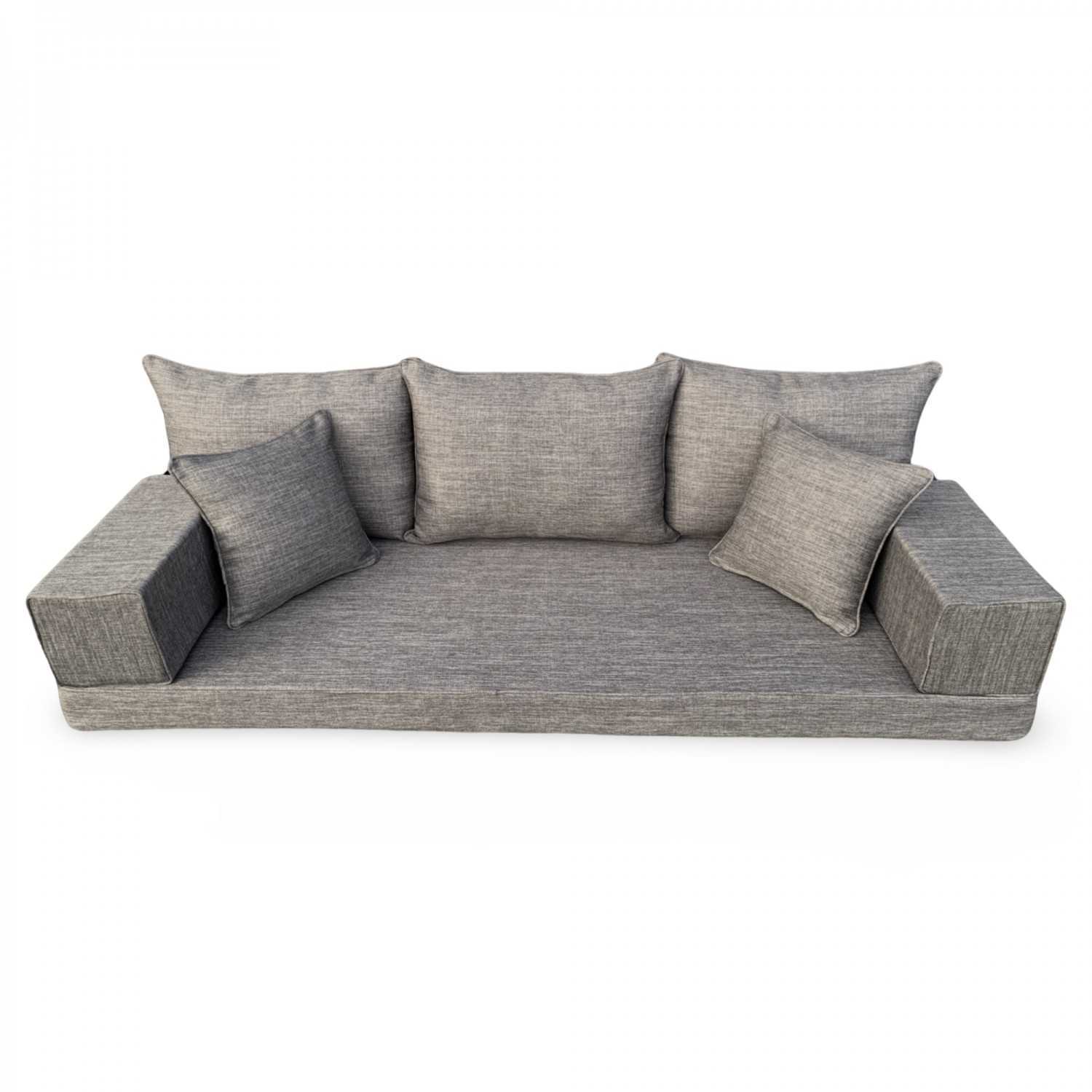 SERENE Three Seater Linen Floor Sofa Set