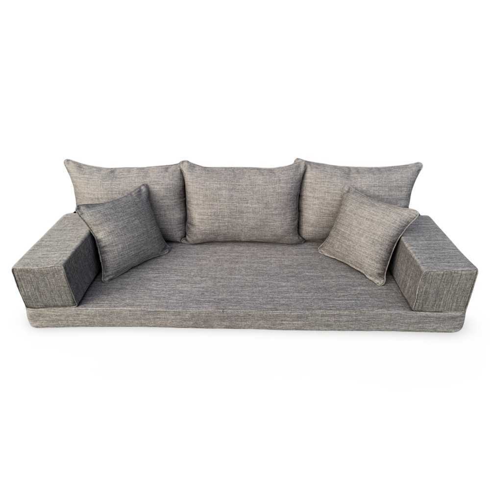 SERENE Three Seater Linen Floor Sofa Set