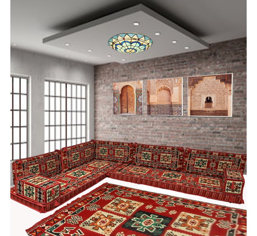 Get Cozy in Boho-Middle Eastern Style with Majlis Floor Sofas