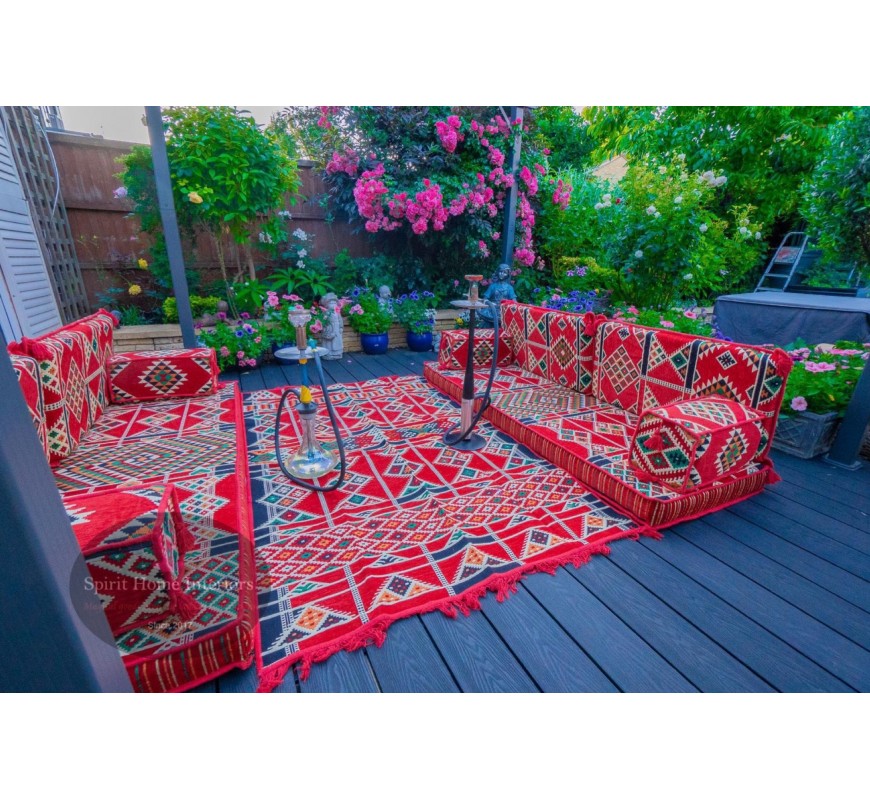 Tips on How to Create a Moroccan-Boho Vibe in Your Space with Arabic Majlis Seating